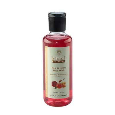 Khadi Shuddha Body Wash - Rose & Honey 210 ml - Shower Gels & Body Wash