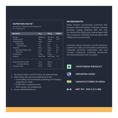 Nutrabay Gold Concentrate Whey Protein - Vanilla Ice Cream 500 gm - Whey Proteins