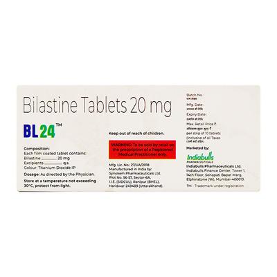 BL 24 20mg Tablet 10's - Allergies-Ant