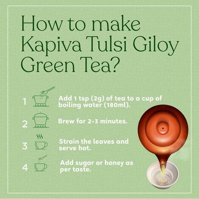 Kapiva Tulsi Giloy Green Tea Powder 100 gm - Teas