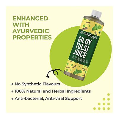 Boldveda Giloy Tulsi Juice 1 litre - Ayurvedic Juices