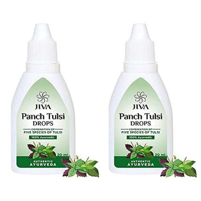 Jiva Ayurveda Panch Tulsi Drops (Pack of 2 x 20 ml) 1's - Health Products