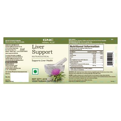 GNC Herbal Plus Liver Support Vegetarian Capsule 60's - Vital Health