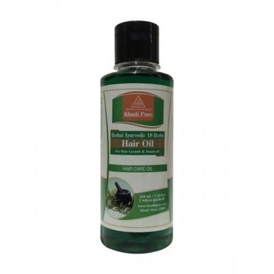 Khadi Pure Herbal Ayurvedic 18 Herbs Hair Oil 210 ml - Hair Oils