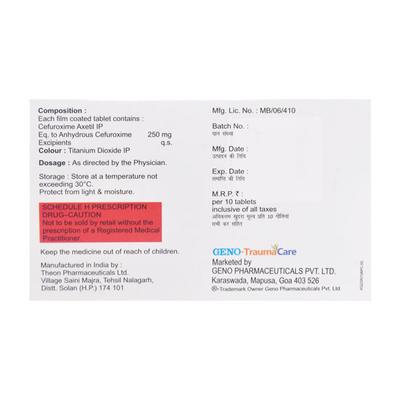 Genorox 250mg Tablet 10'S - Bacterial Infections-Cep
