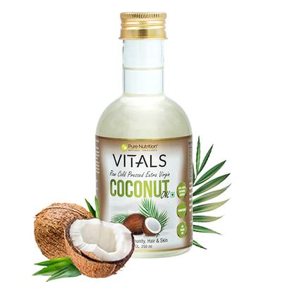 Pure Nutrition Cold Pressed Raw Virgin Coconut Oil 250 ml - Hair & Skin