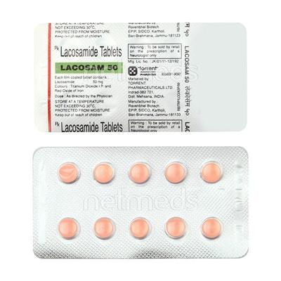 Lacosam 50mg Tablet 10'S - Epilepsy/Convulsion-Ant