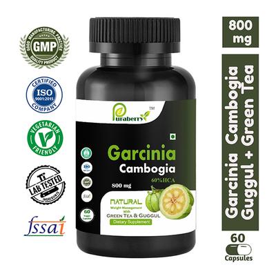 Puraberry Garcinia Cambogia 800 mg Veg Capsule 60's - Herbal Dietary Supplement