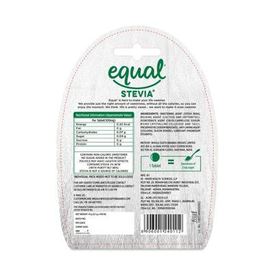 Equal Stevia Natural Sweetener Tablet (Pack of 5 x 100's) 1's - Sugar Substitute