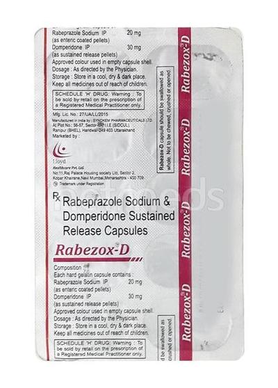 Rabezox D Capsule 10'S - Ulcer/Reflux/Flatulence-Aaa