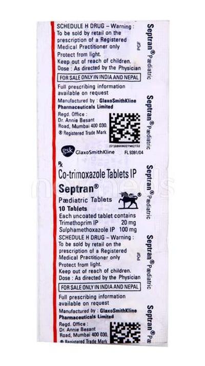 Septran Paediatric Tablet 10'S - Bacterial Infections-ABC