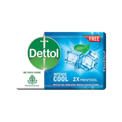 Dermicool Prickly Heat Powder - Menthol Regular 150 gm + Free Dettol Soap - Intense Cool 125 gm - Talcum Powders