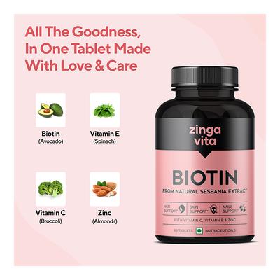 Zingavita Biotin Tablet 60's - Hair & Skin