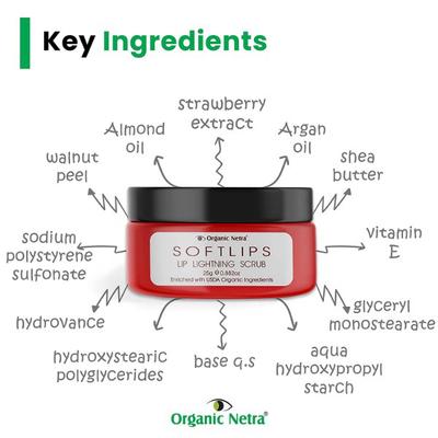 Organic Netra Softlips Lip Lightening Scrub 25 gm - Scrubs & Exfoliants