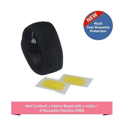 Baby Safety Inc Black Mosquito Repellent Band (2 Refills + 6 Patches) - Mosquito Repellent