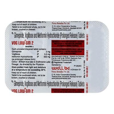 Voglow GM 2/500/0.2mg Tablet 10'S - Diabetes-Ant