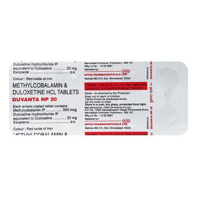 Duvanta NP 20mg Tablet 10'S - Neuropathic Pain-Dru