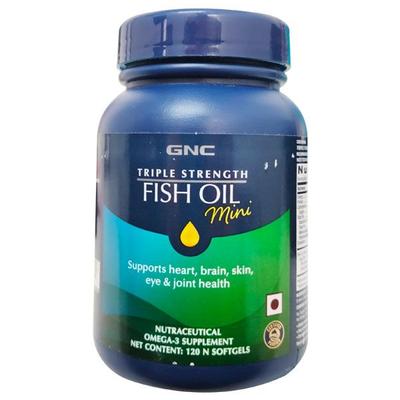 GNC Triple Strength Fish Oil Mini Softgel 120's - Omega Fish Oil Fatty Acids