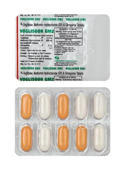 Voglisoor GM 2mg Tablet 10'S - Diabetes-Ant