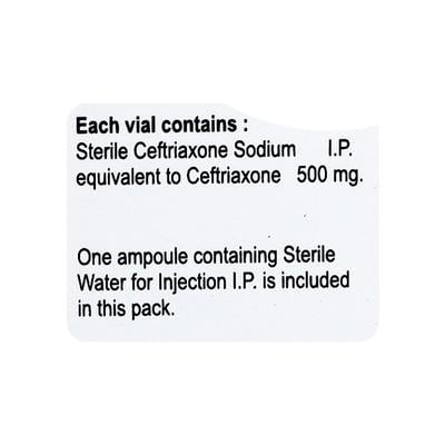 TROXONE 500 Injection 1's - Bacterial Infections-Cep