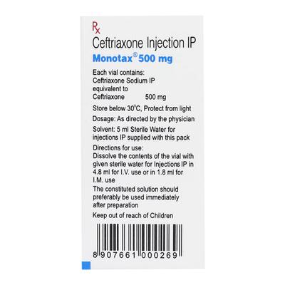 Monotax 500mg Injection 1's - Bacterial Infections-Cep