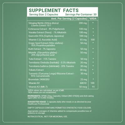 INLIFE Lung Detox Veg Capsule 60's - Vital Health