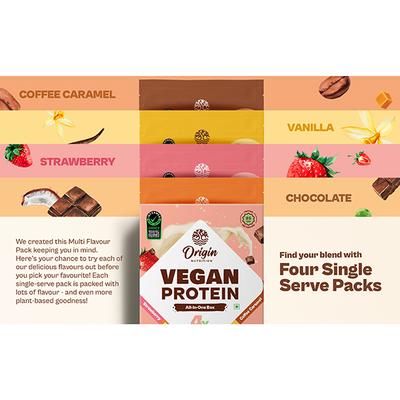 Origin Nutrition Vegan Protein Powder - Multi Flavour 180 gm - Whey Proteins
