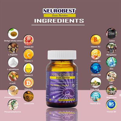 HealthBest NeuroBest Brain Nutrition Softgel Capsule 60's - Multi-Vitamins