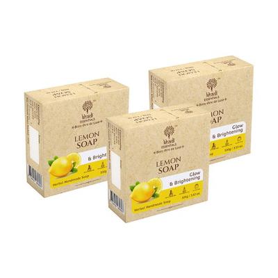Khadi Essentials Handmade Herbal Soap - Lemon (Pack of 3 x 100 gm) - Soaps