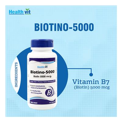 Healthvit Biotino 5000 Capsules 120's - Hair & Skin