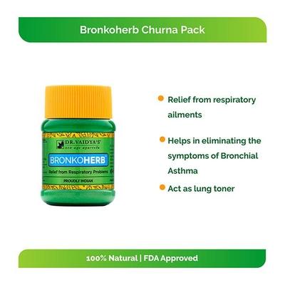 Dr.Vaidya's Bronkoherb Powder (Pack of 2 x 50 gm) - Speciality Medicines