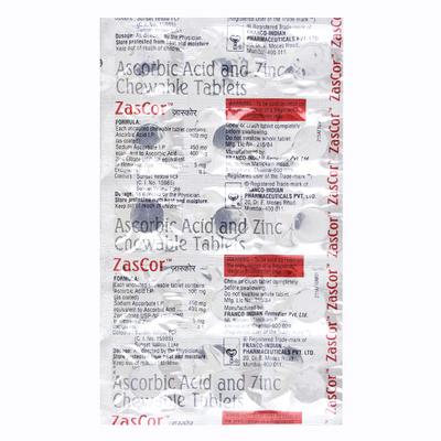 ZASCOR SUGAR FREE LEMON HONEY FLAVOUR Chewable Tablet 15's - Supplements-Vic