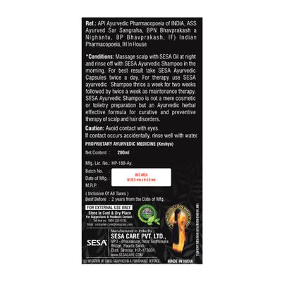 Sesa Ayurvedic Medicinal Hair fall Control Shampoo 200 ml - Shampoos