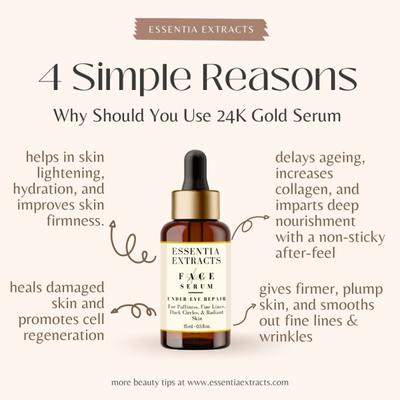 Essentia Extracts Radiant & Glow Skin Face Elixir Oil - 24K Gold (Pack of 2 x 15 ml) 1's - Face Serum