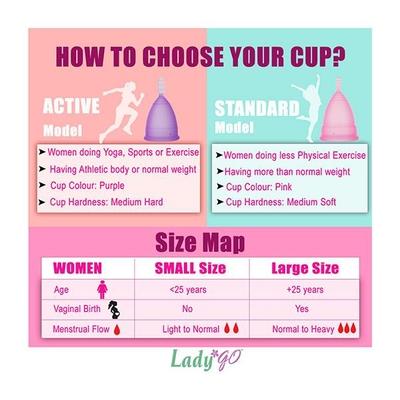 LadyGo Menstrual Cup-Standard (Small) - Menstrual Cups