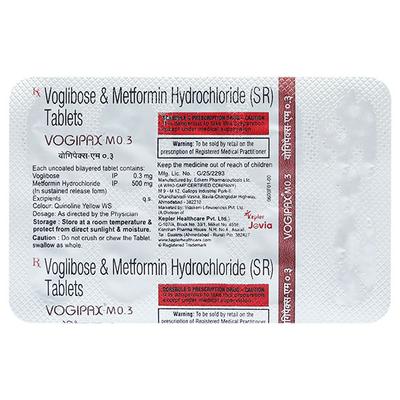 VOGIPAX M 0.3mg Tablet 10's - Diabetes-Ant