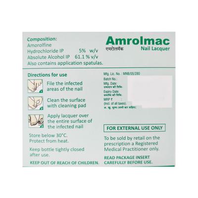 AMROLMAC Nail Lacquer 2.5ml - Fungal Infections-Taa