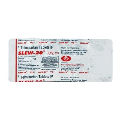 Slew 20mg Tablet 10'S - Hypertension-Ang