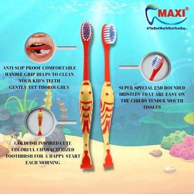 Maxi Goldie Junior Toothbrush - Soft (Buy 1 Get 1 Free) - Baby Oral Care