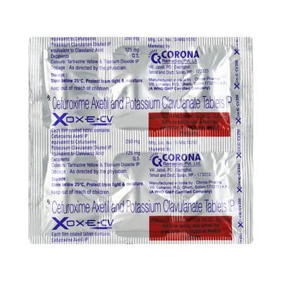 Xoxe CV 250mg Tablet 6'S - Bacterial Infections-Cep