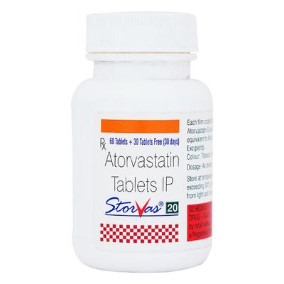 STORVAS 20 Tablet 90's - High Cholesterol-Dys