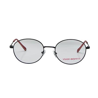Vision Express 12042 Black Round Eyeglasses (Including Anti-Reflective Coating Lens) 1's - Wearables Eye Glasses
