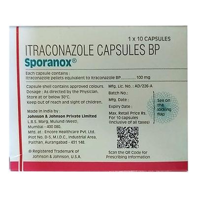 SPORANOX Capsule 10's - Fungal Infections-Anf