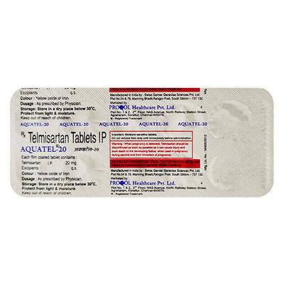 AQUATEL 20mg Tablet 10's - Hypertension-Ang