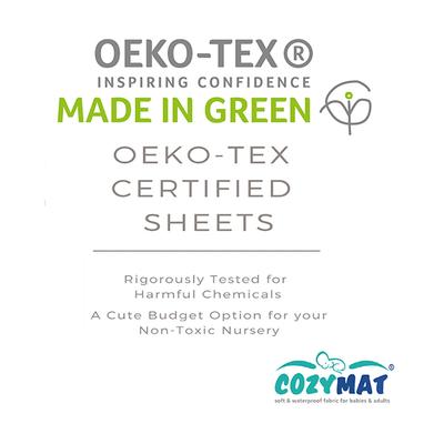 Cozymat Waterproof Bed Protector Combo - Navy Blue (L) + Plum & Firoza (S) - Baby Bedding