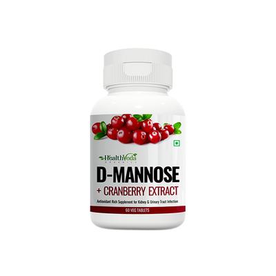 Health Veda D Mannose + Cranberry Extract Veg Tablet 60 ml - Herbal Dietary Supplement