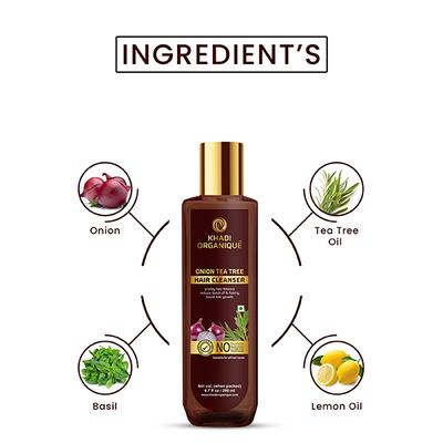 Khadi Organique Hair Cleanser - Onion Tea Tree 200 ml - Personal Care (Ayush)