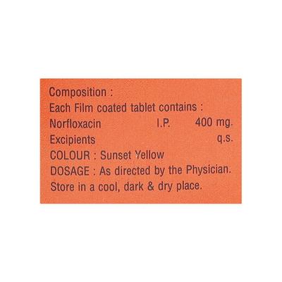 NORZY 400mg Tablet 10's - Bacterial Infections-Qui