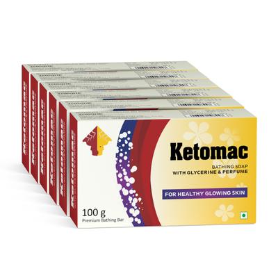 Ketomac Premium Bathing Bar (Pack of 6 X 100 gm) 1's - Soaps
