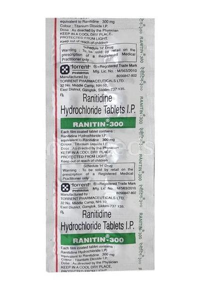 Ranitin 300mg Tablet 10'S - Ulcer/Reflux/Flatulence-Aaa